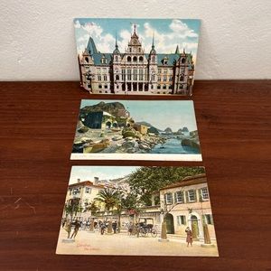 Lot 6 vintage international postcards capri Italy Ireland Gibraltar Madeira